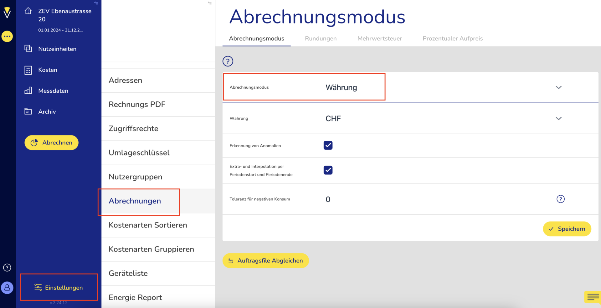 Promille einstellen 1