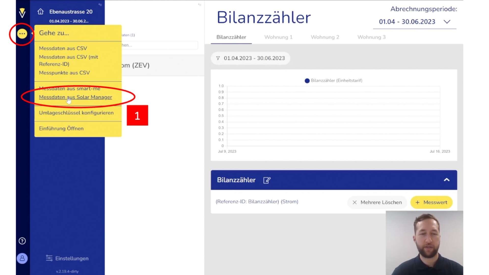 Slide 1 Import Daten aus Solar Manager