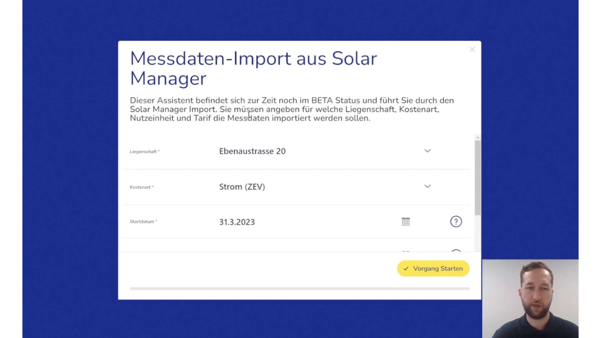 Slide 2/8 Import Daten aus Solar Manager