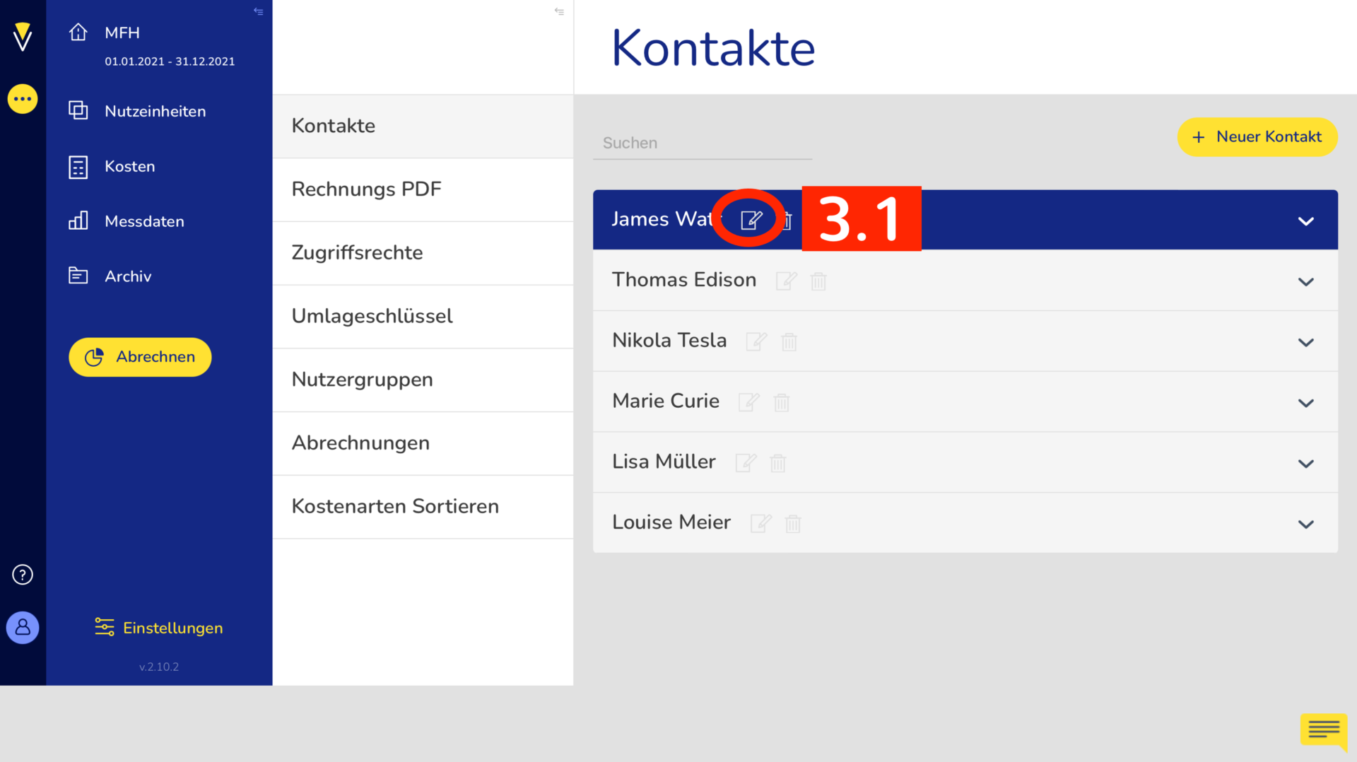 Kontakten eine Mehrwertsteuernummer hinterlegen 2
